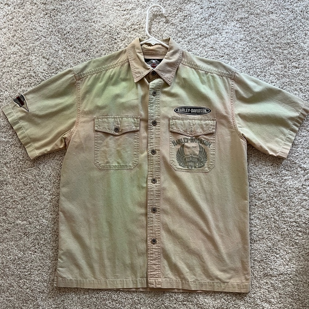 mens Harley Davidson button up shirt - Picture 2 of 7